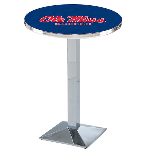 42" Chrome Ole' Miss Pub Table